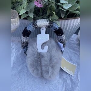NWT Michael Kors Grey Faux Fur Earmuffs